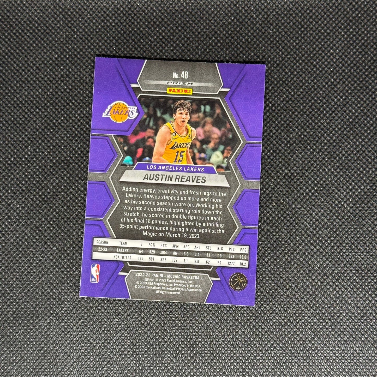 Austin Reaves Mosaic Silver Prizm