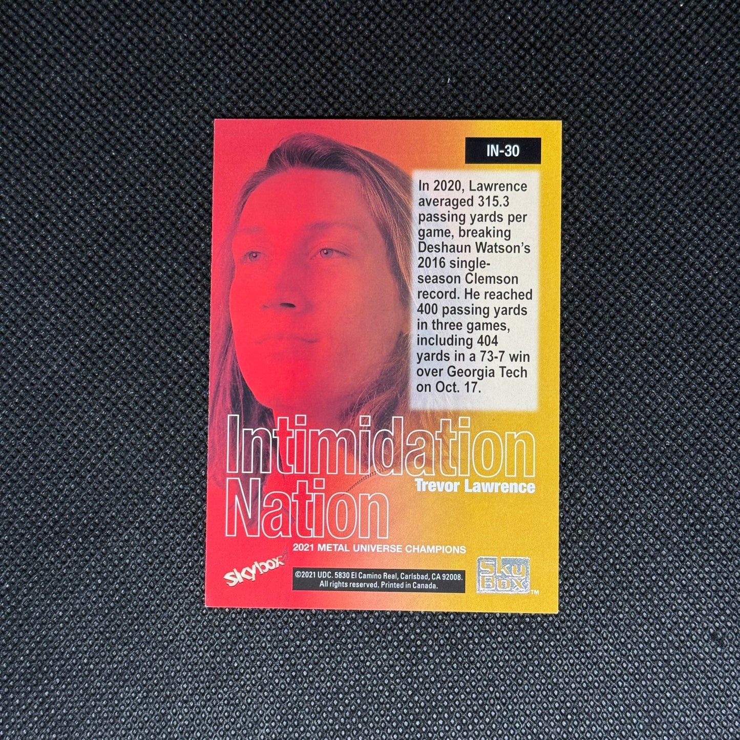 Trevor Lawrence Intimidation Nation
