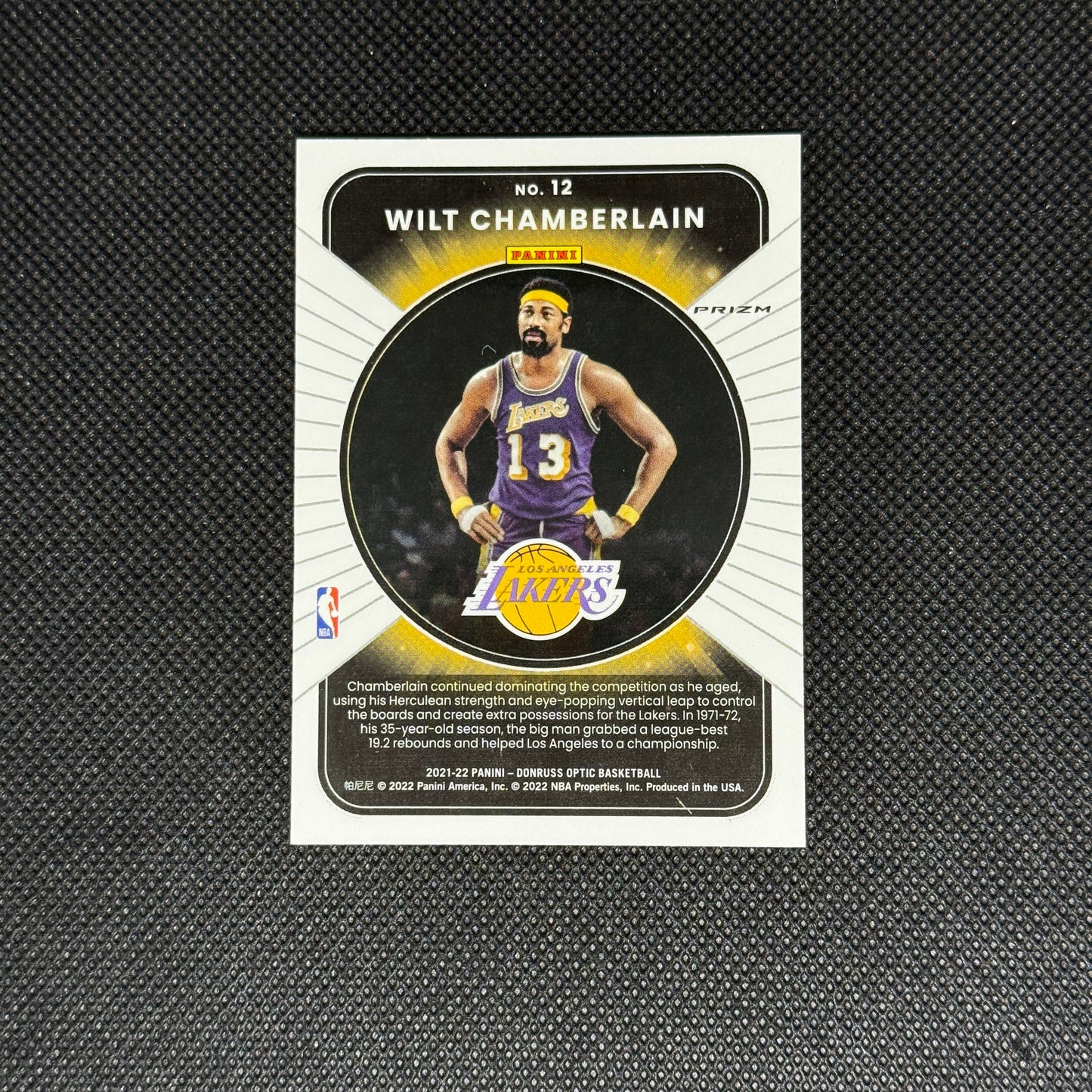 Wilt Chamberlain Winner Stays Purple