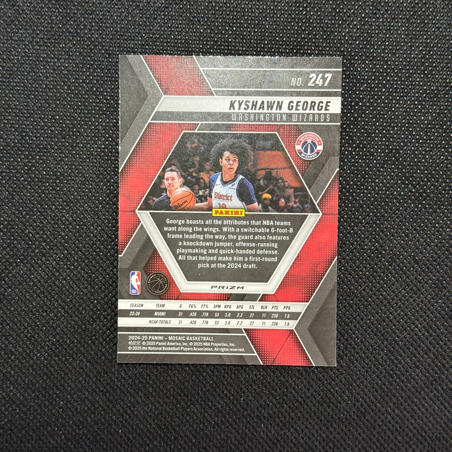 Kyshawn George Rookie Mosaic Silver