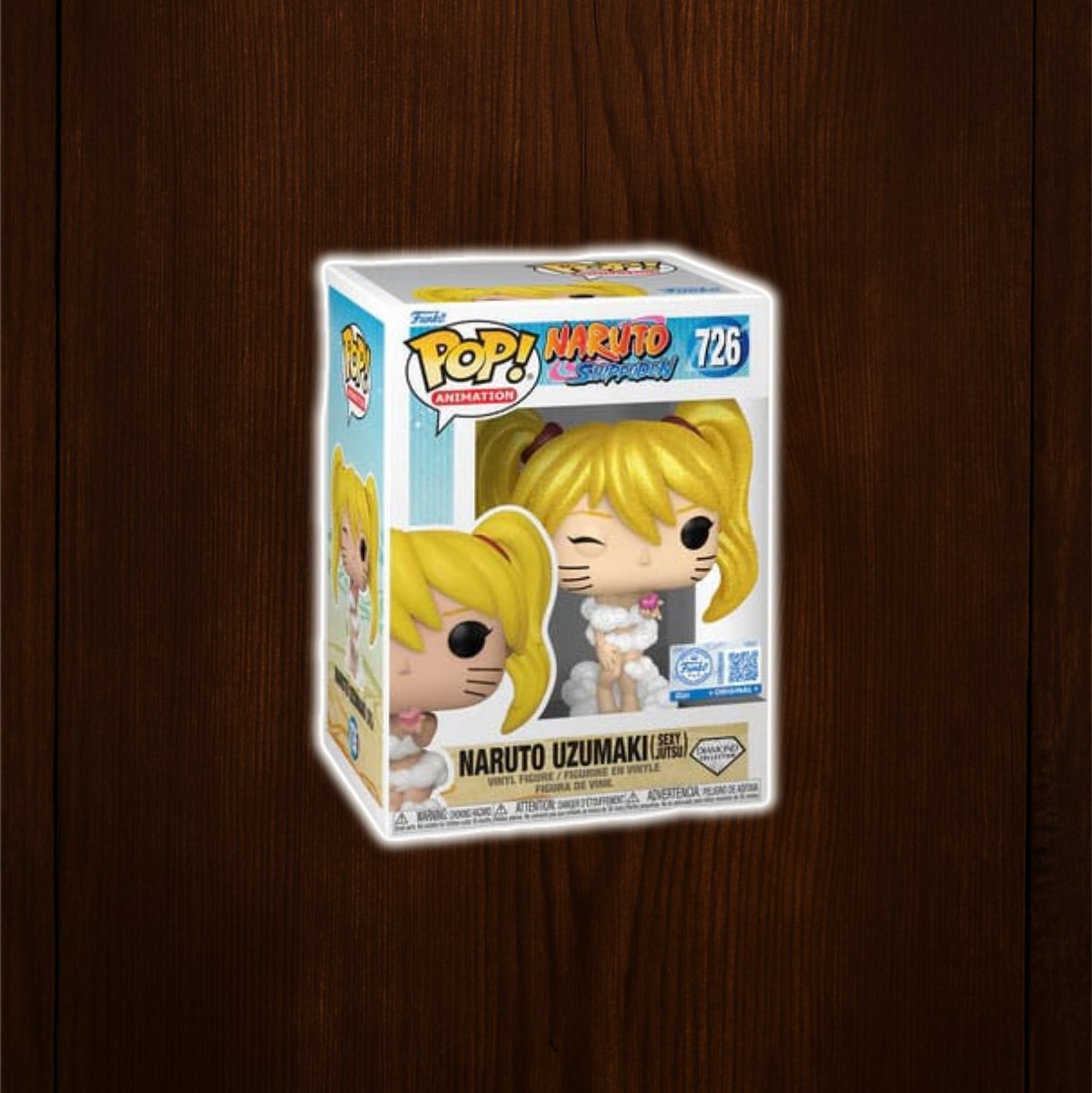 Naruto Pop! Animation Vinyl Figur Naruto(Sexy Jutsu) Diamond Collection heo Exclusive Edition 9 cm