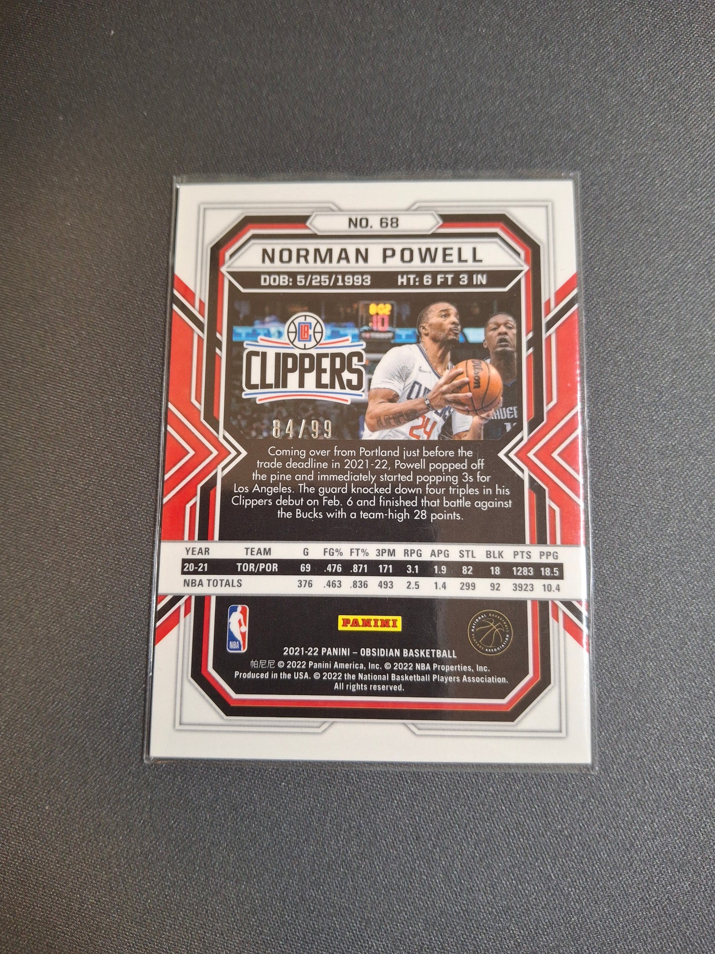 Norman Powell Obsidian /99