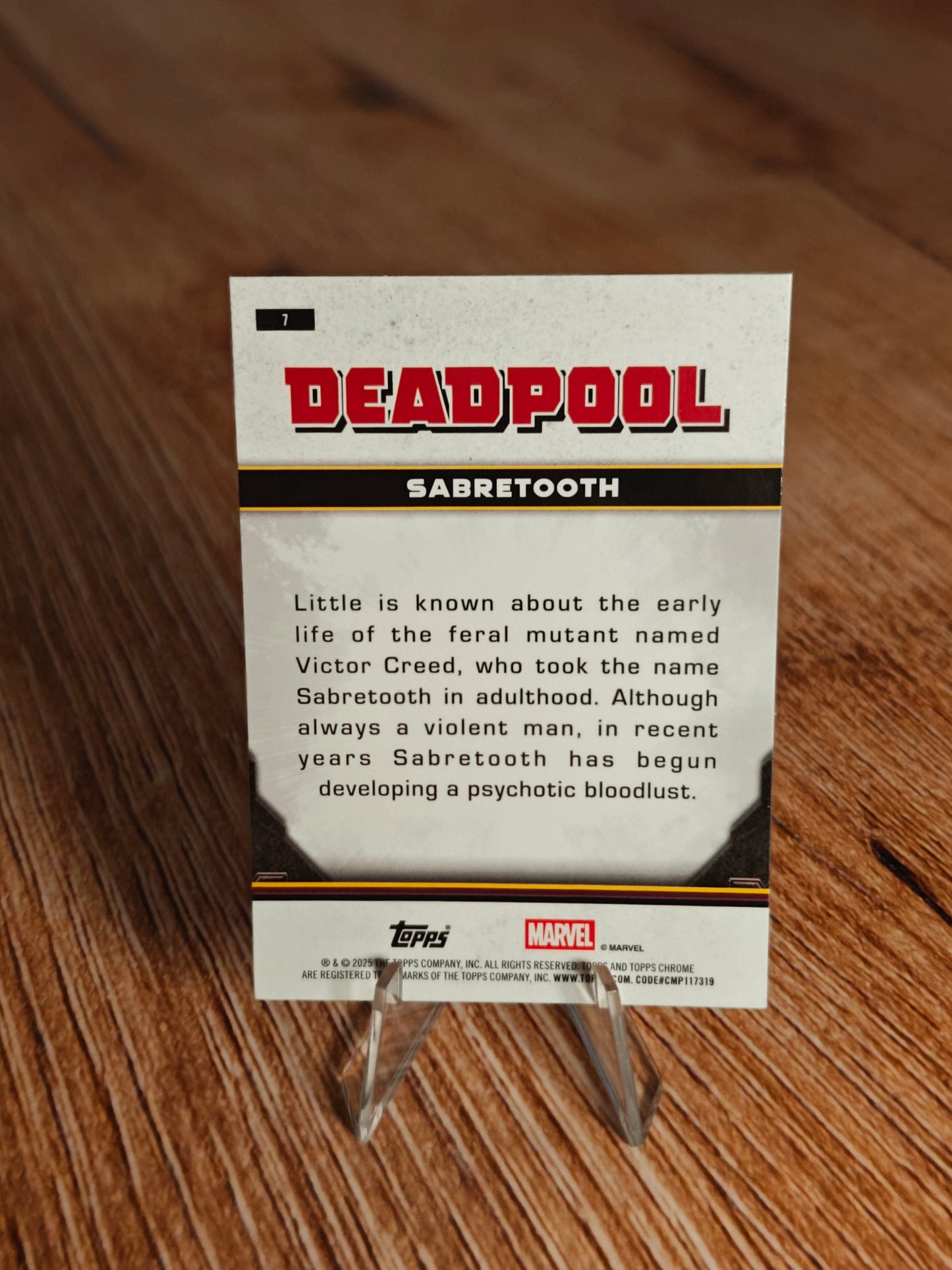 2025 Topps Chrome Deadpool Sabretooth Base