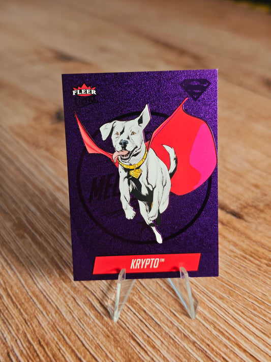 2026 Fleer Ultra Superman Krypto Purple Medallions M-16