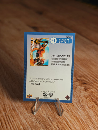2023-24 Upper Deck DC Annual Hawkgirl Number 1 Spot