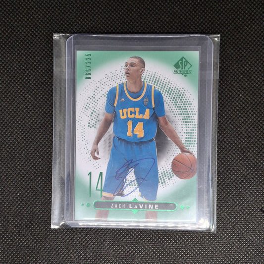 ZACH LAVINE 2014-15 Upper Deck SP Authentic Auto /225 On Card